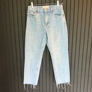 Topshop Light Blue Straight Leg Jeans